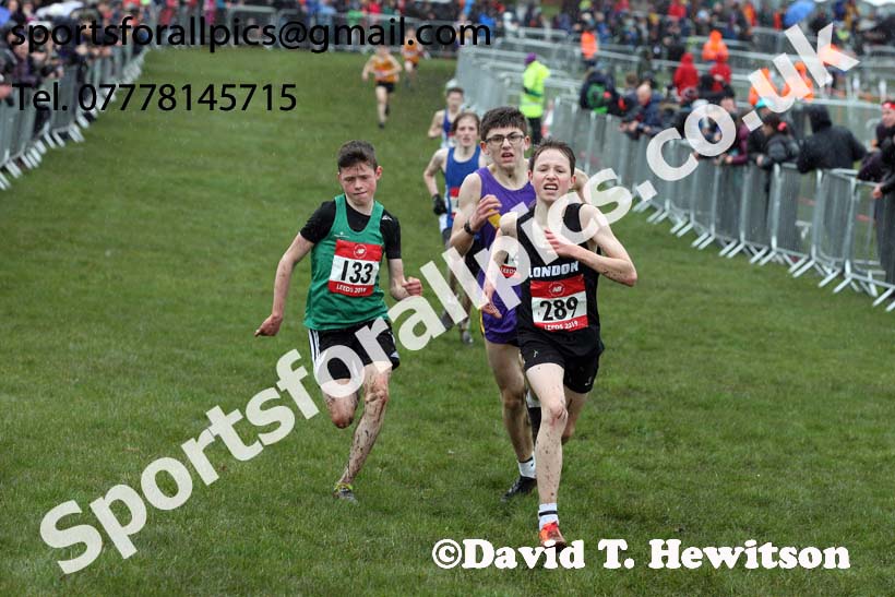 Junior boys 2019 New Balance English Schools Cross Country Champs, Temple Newsam, Leeds. Photo:  David T. Hewitson/Sports for All Pics